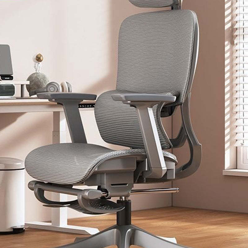Modern Mesh Metal Breathable Lift Desk Chair — B - Without Footrest / Black
