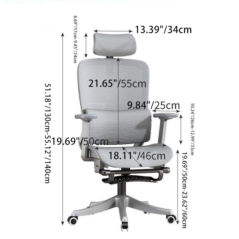 Modern Mesh Metal Breathable Lift Desk Chair