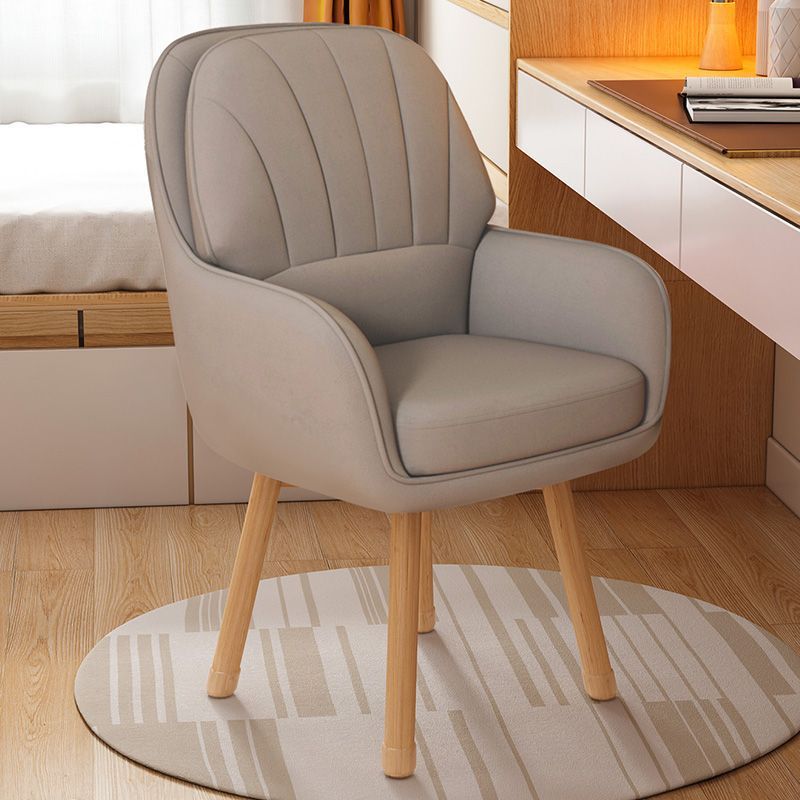 Scandinavian Swivel Vanity Stool With Backrest