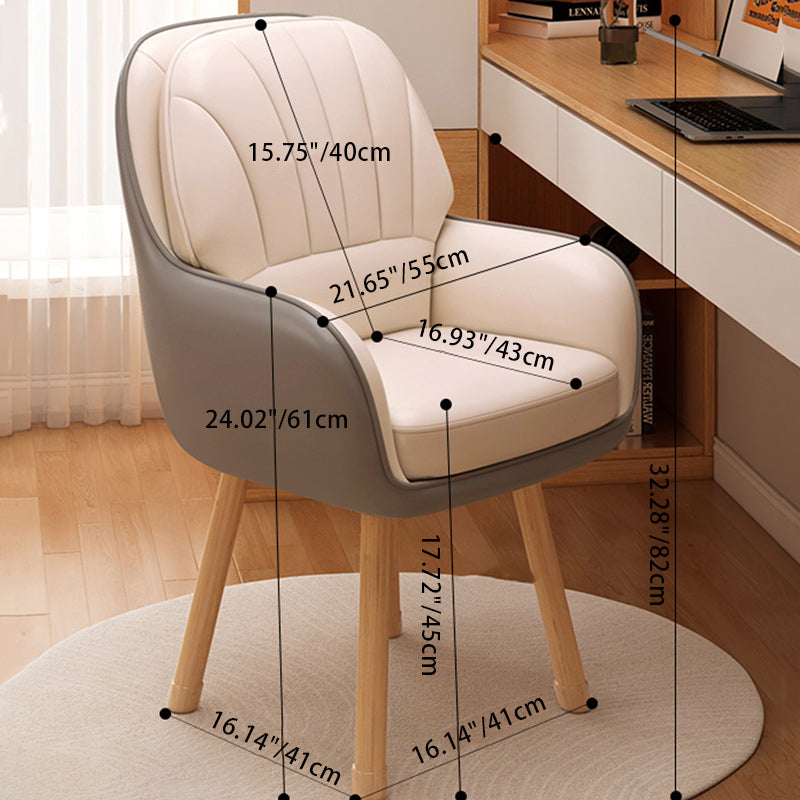 Scandinavian Swivel Vanity Stool With Backrest — Velvet / Gray