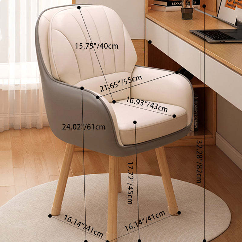 Scandinavian Swivel Vanity Stool With Backrest — Velvet / Gray