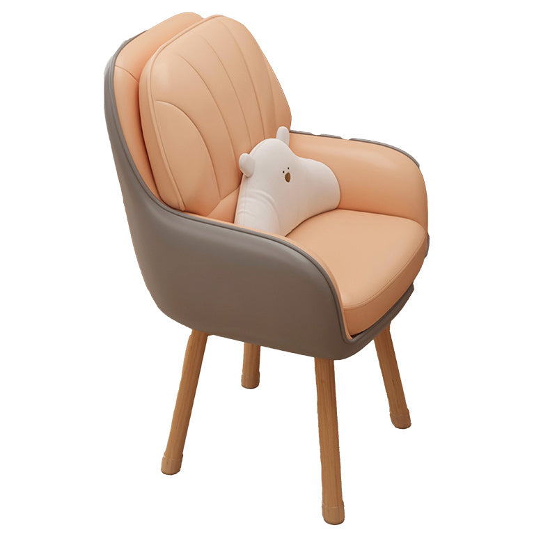 Scandinavian Swivel Vanity Stool With Backrest