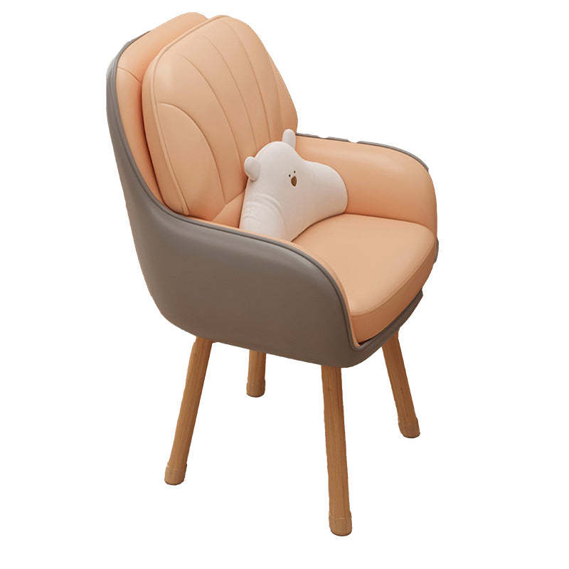 Scandinavian Swivel Vanity Stool With Backrest