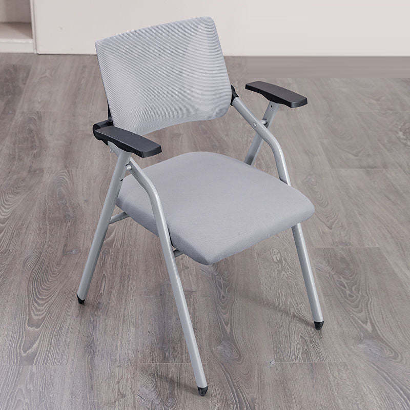 Minimalist Mesh Metal Foldable Desk Chair — Without Table Plate / Gray