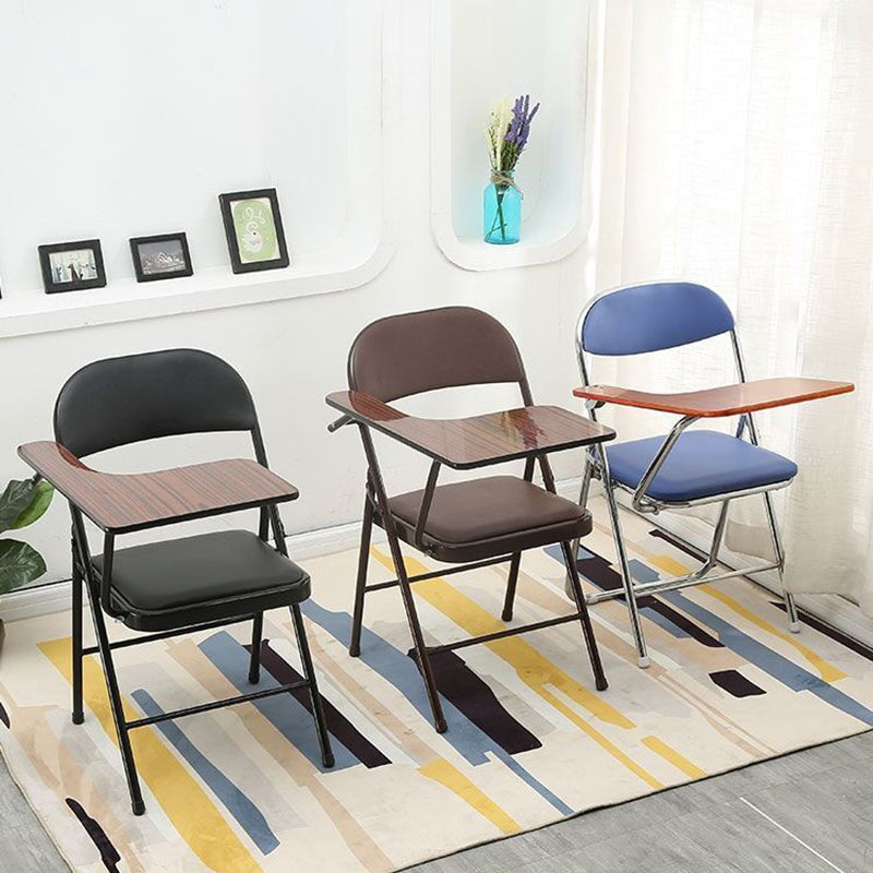 Modern Leather Iron Foldable Desk Chair