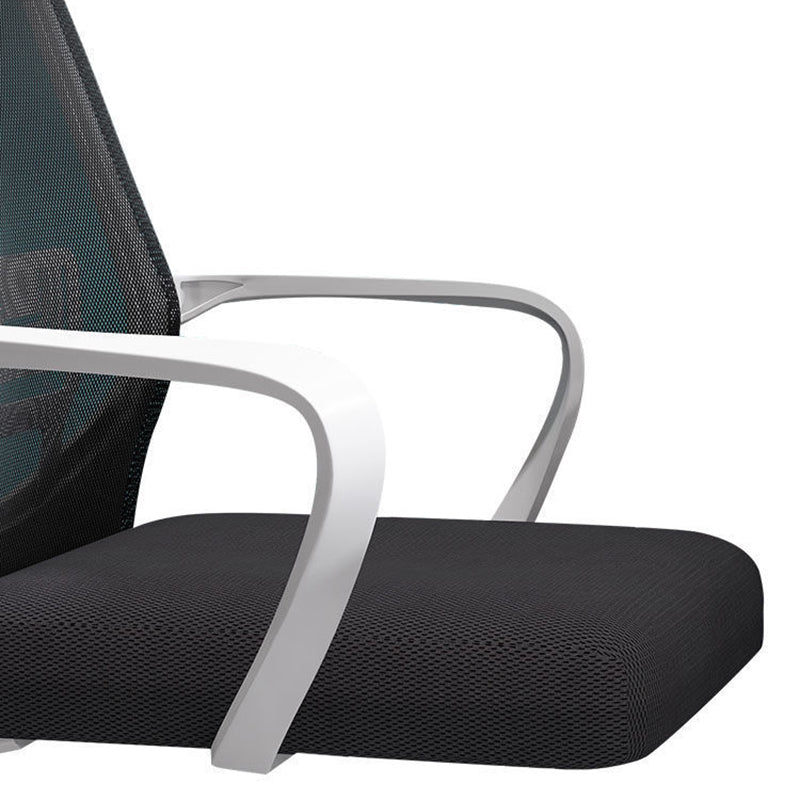 Modern Mesh Nylon Steel Latex Desk Chair — Nylon / Tray + Sponge Seat / Black