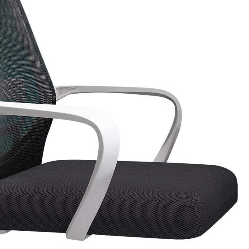 Modern Mesh Nylon Steel Latex Desk Chair — Nylon / Tray + Sponge Seat / Black