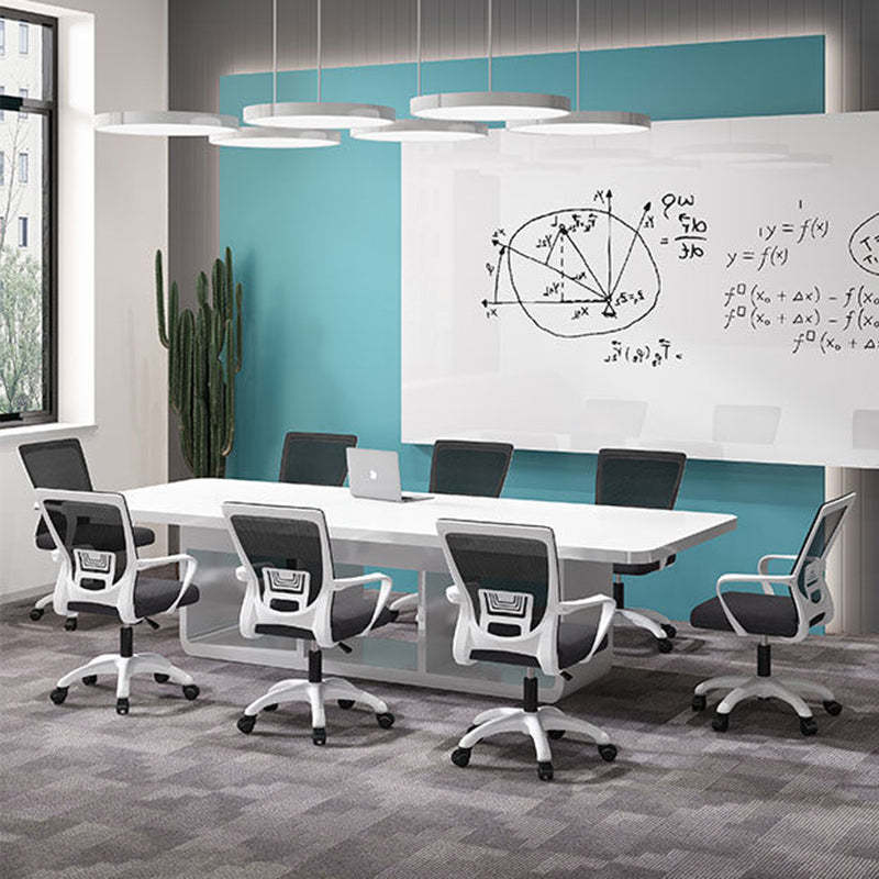 Modern Mesh Nylon Steel Latex Desk Chair — Nylon / Roller Wheel + Latex Seat / Black + Gray