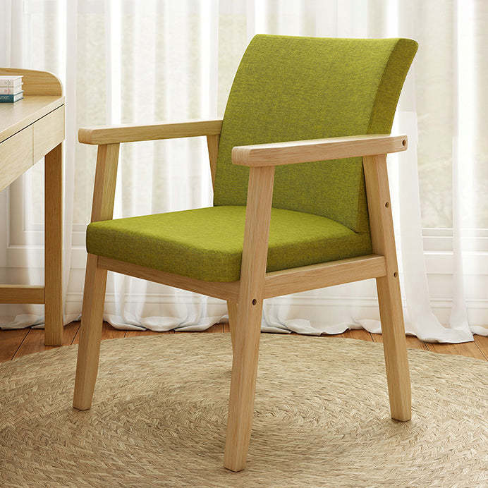 Nordic desk rubber office chairs in fabric — Green