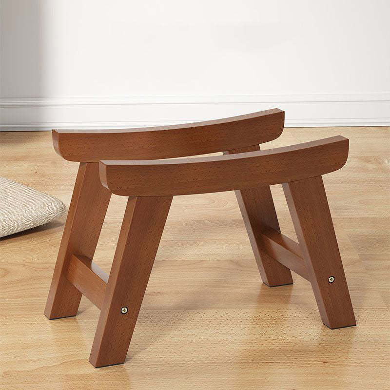 Minimalist Cotton Linen Wood Shoe Bench