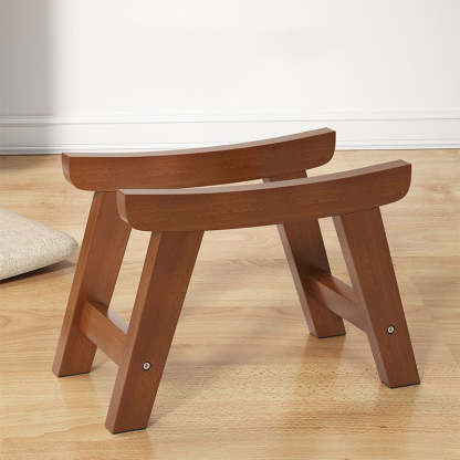 Minimalist Cotton Linen Wood Shoe Bench