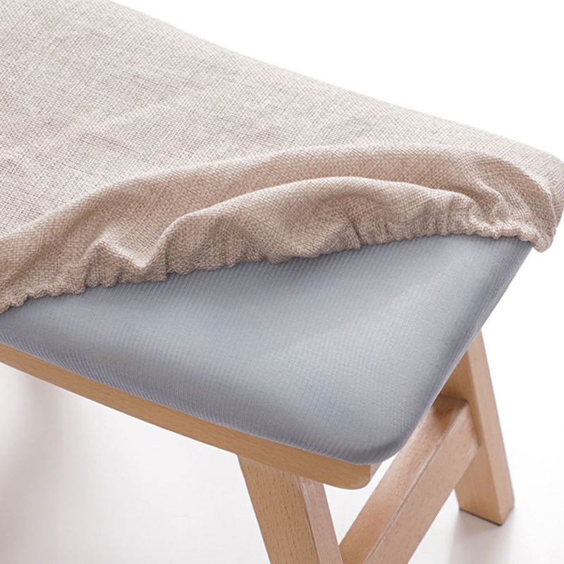 Minimalist Cotton Linen Wood Shoe Bench