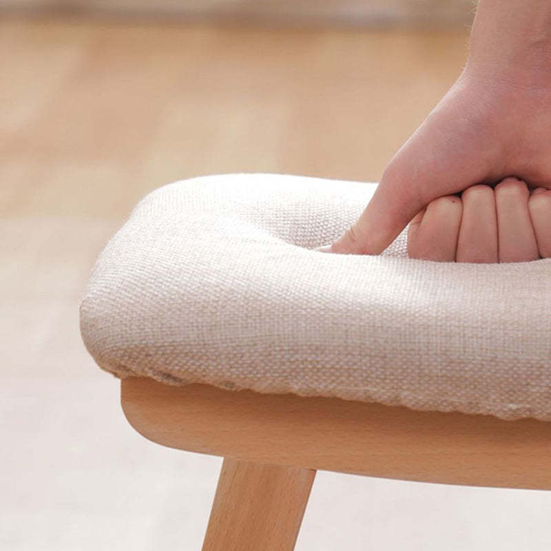 Minimalist Cotton Linen Wood Shoe Bench