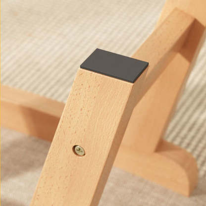 Minimalist Cotton Linen Wood Shoe Bench