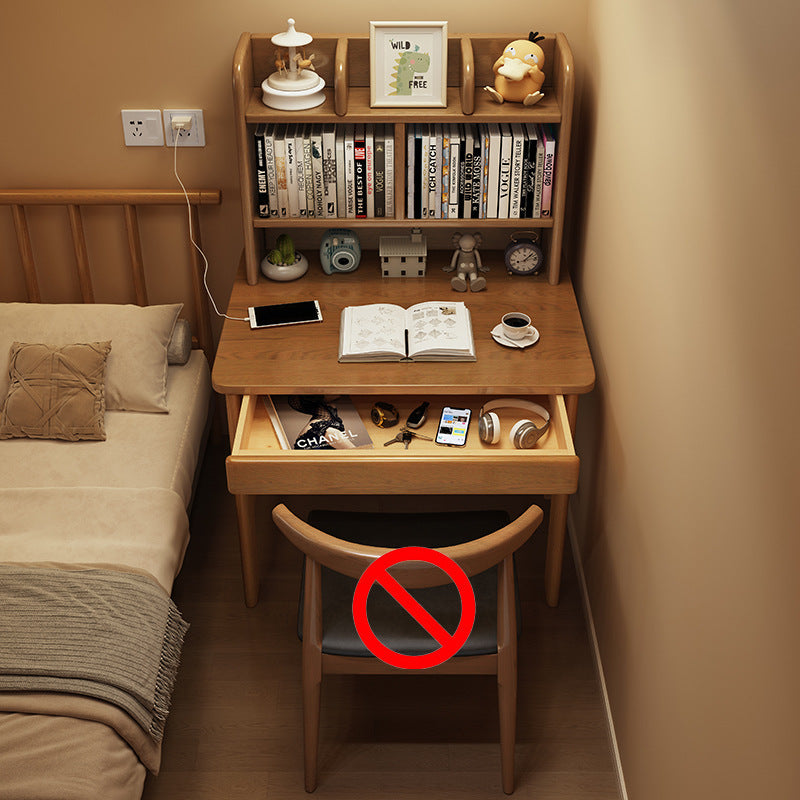 Modern Rubberwood 1-Drawer Desk