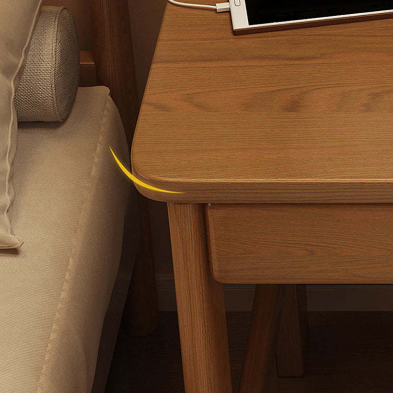 Modern Rubberwood 1-Drawer Desk