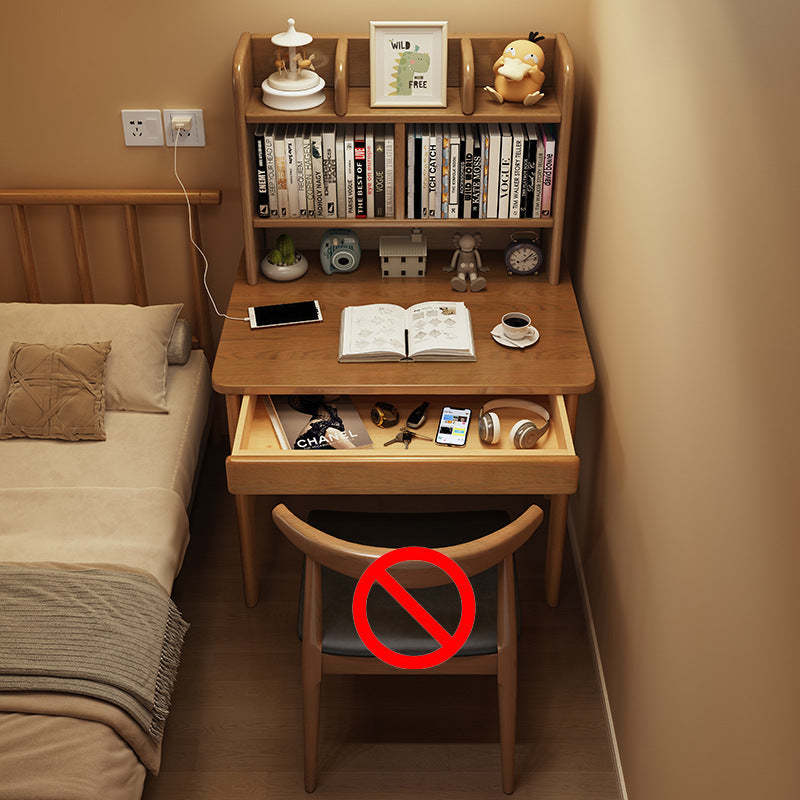 Modern Rubberwood 1-Drawer Desk