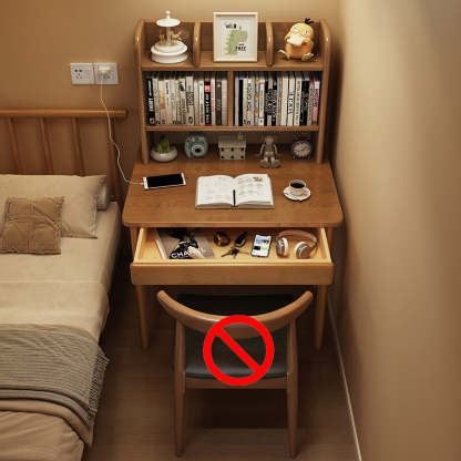 Modern Rubberwood 1-Drawer Desk