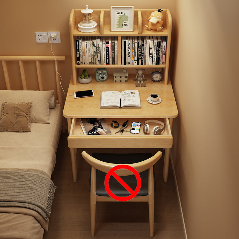 Modern Rubberwood 1-Drawer Desk