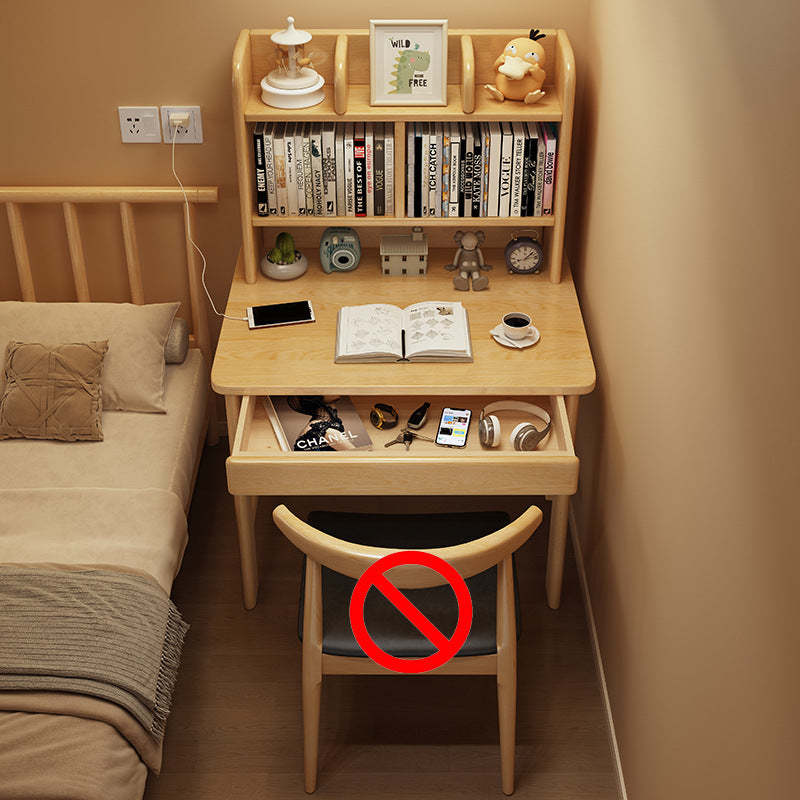 Modern Rubberwood 1-Drawer Desk
