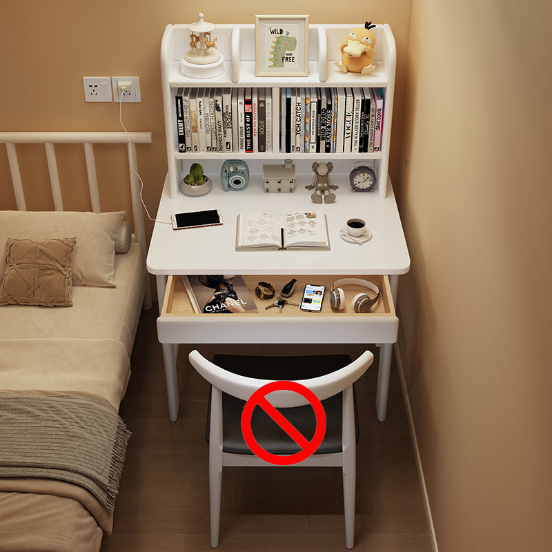 Modern Rubberwood 1-Drawer Desk
