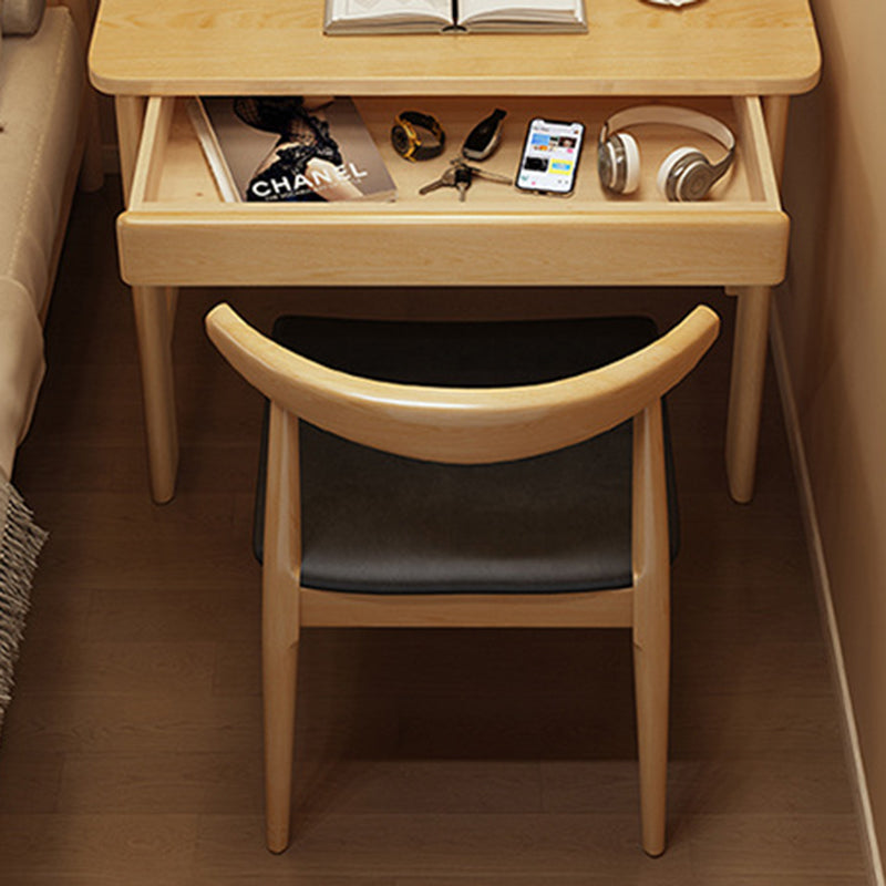 Modern Rubberwood 1-Drawer Desk