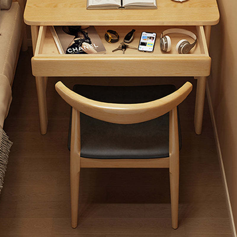 Modern Rubberwood 1-Drawer Desk