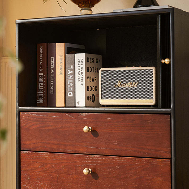 Vintage Wood 4-Drawer Storage Cabinet