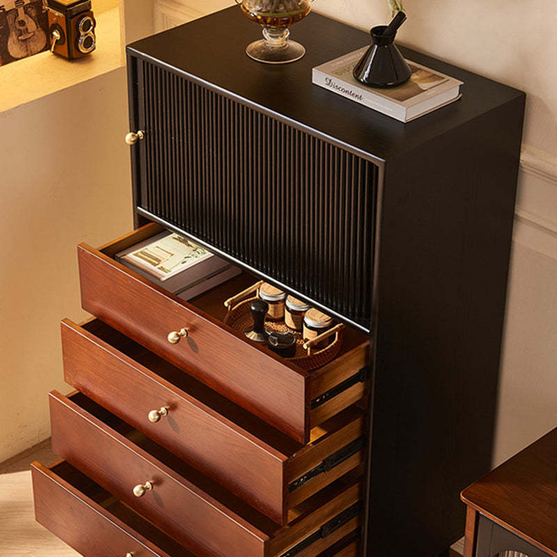 Vintage Wood 4-Drawer Storage Cabinet