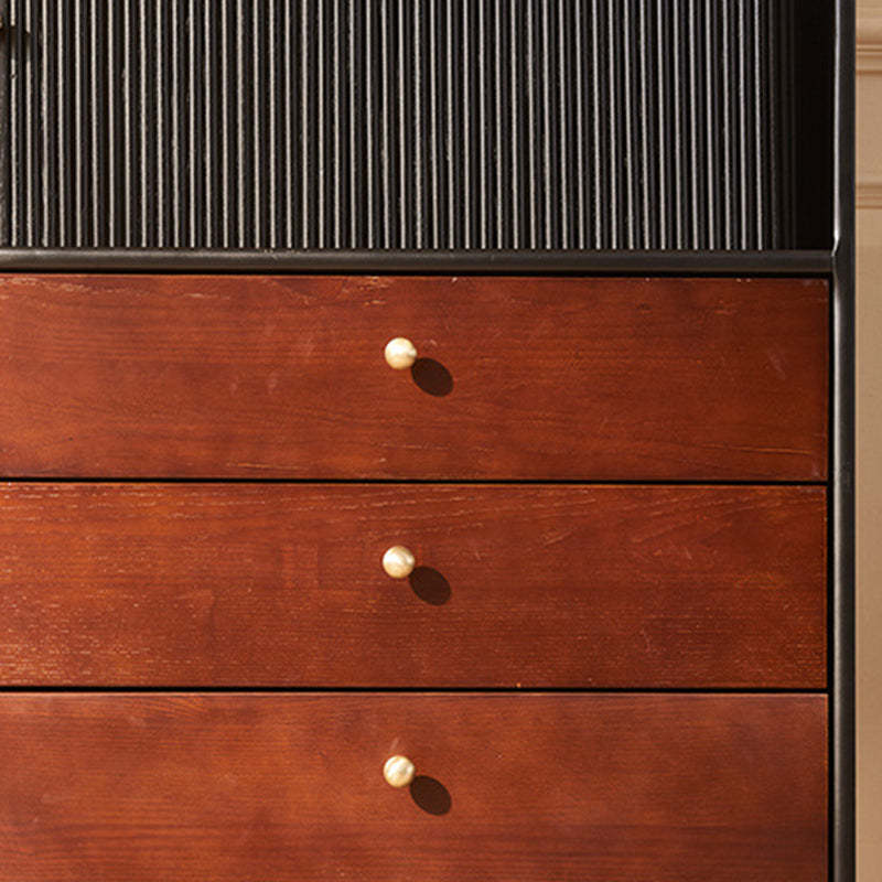 Vintage Wood 4-Drawer Storage Cabinet