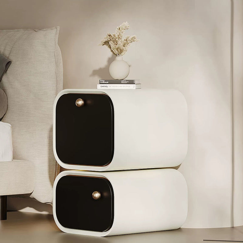 Nordic Eco Lacquered Nightstand 2-Drawer