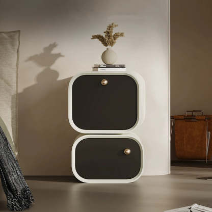 Nordic Eco Lacquered Nightstand 2-Drawer
