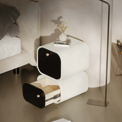 Nordic Eco Lacquered Nightstand 2-Drawer