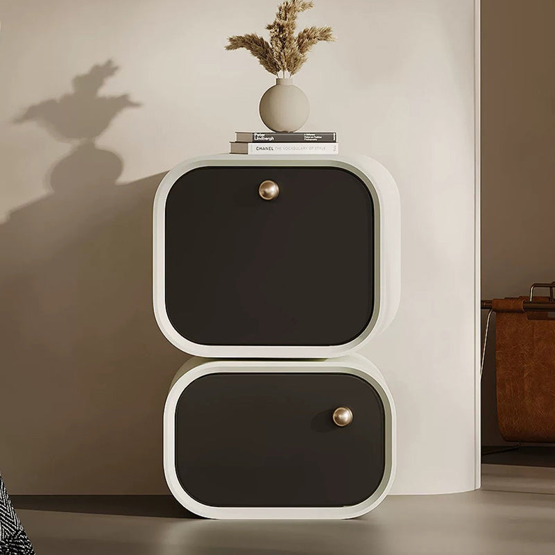 Nordic Eco Lacquered Nightstand 2-Drawer