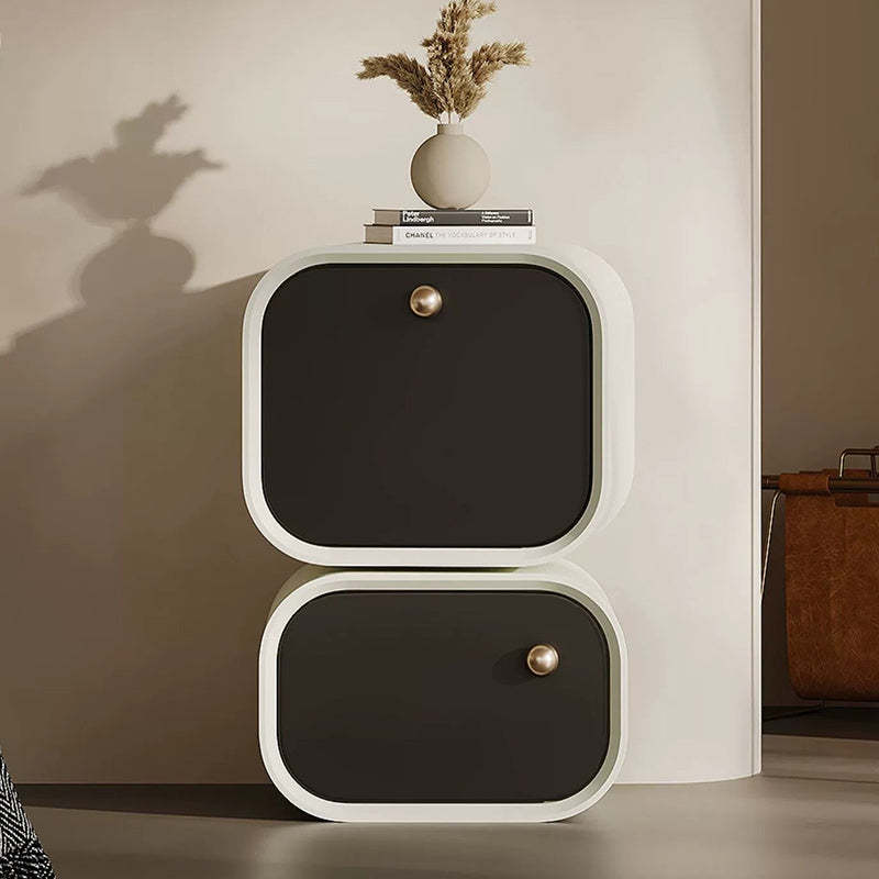 Nordic Eco Lacquered Nightstand 2-Drawer - Wood | Lighom