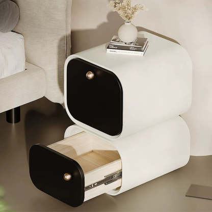 Nordic Eco Lacquered Nightstand 2-Drawer