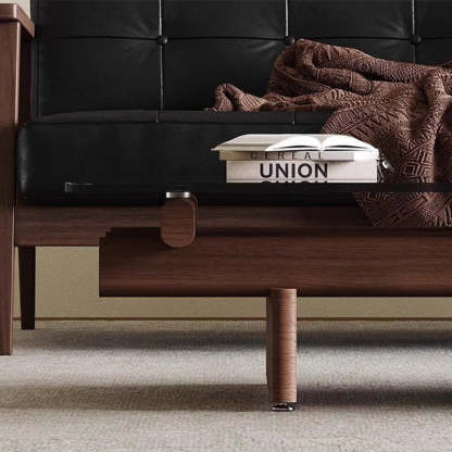 Vintage Ash Wood Glass Coffee Table
