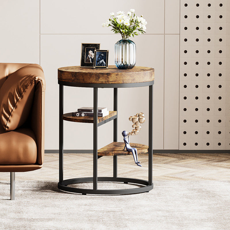 Vintage Metal 3-Tier Round Side Table