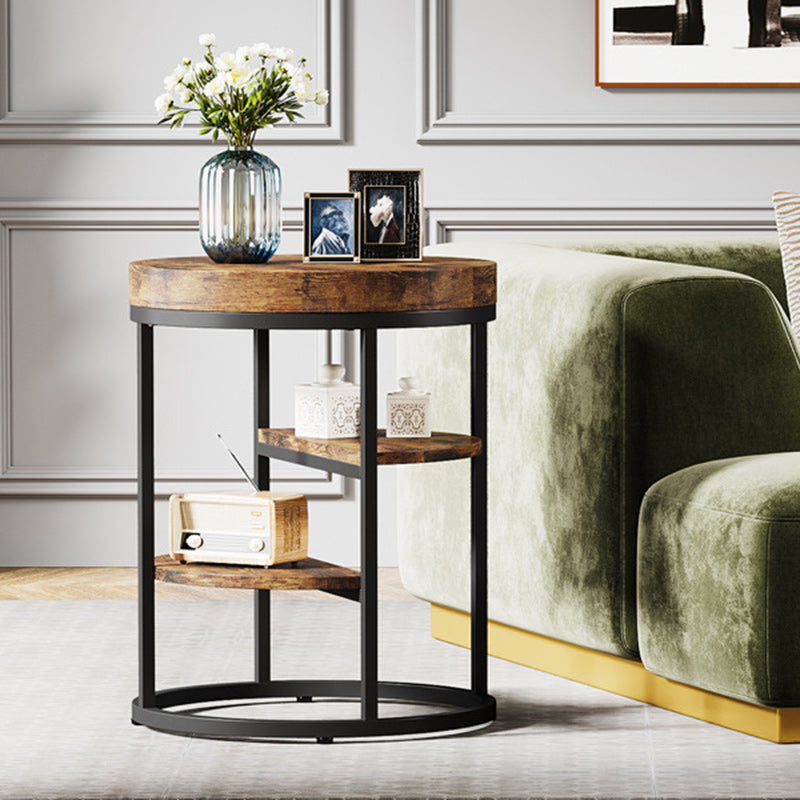 Vintage Metal 3-Tier Round Side Table
