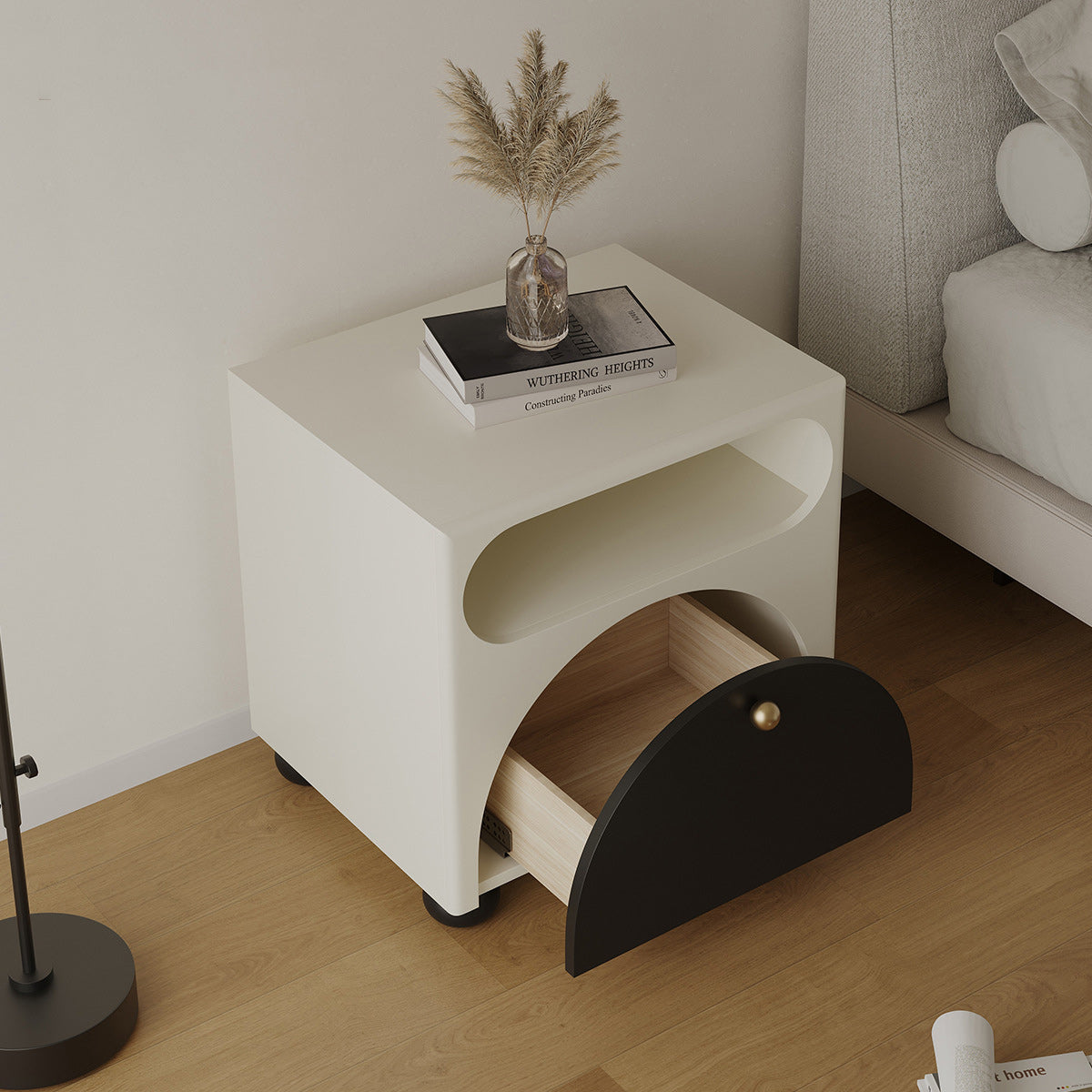 Nordic Pine Cube Dice Nightstand 1-Drawer