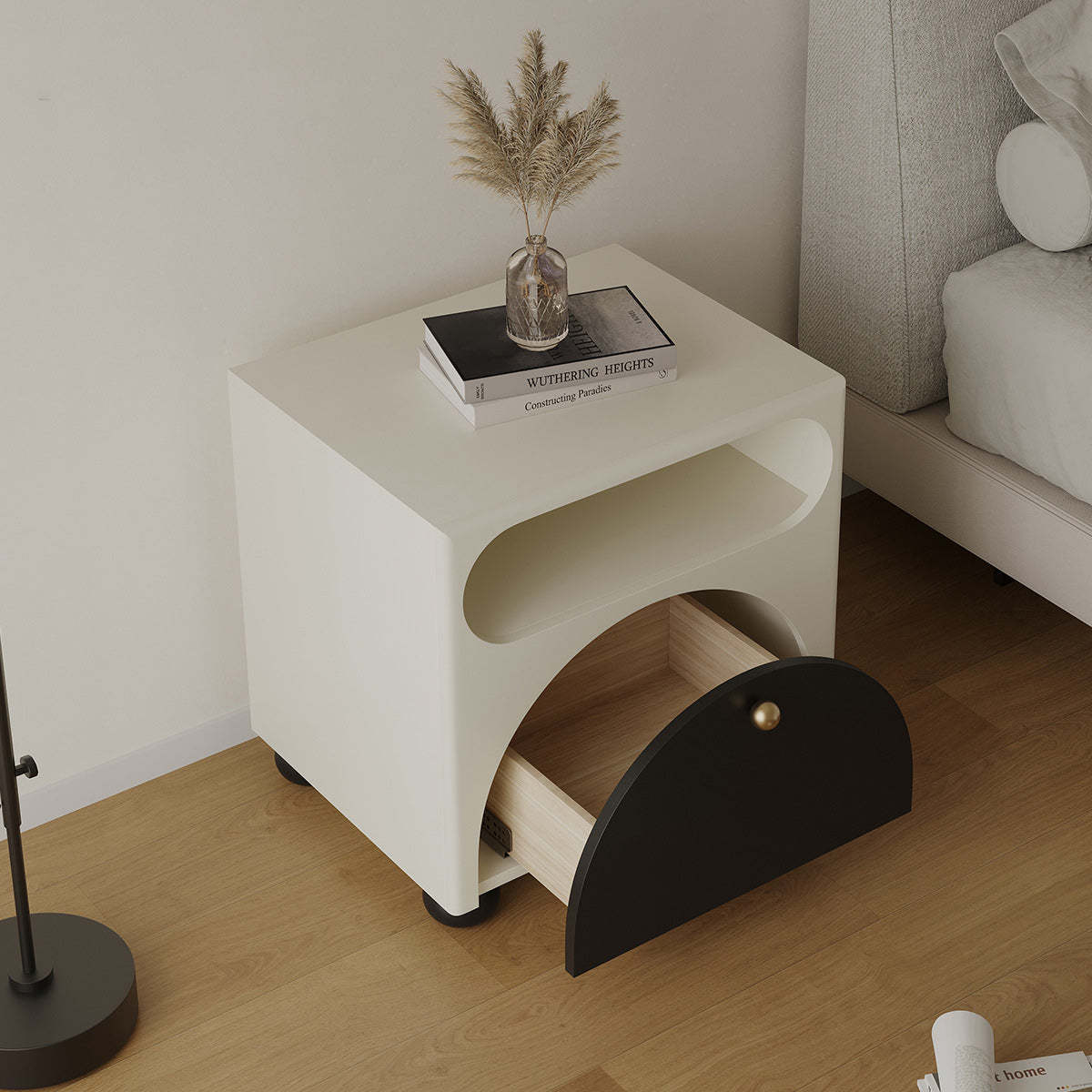 Nordic Pine Cube Dice Nightstand 1-Drawer