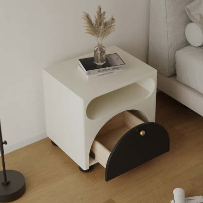 Nordic Pine Cube Dice Nightstand 1-Drawer