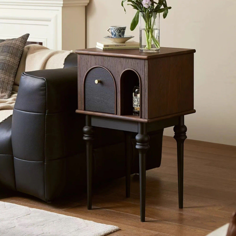 French Wood Rectangular Side Table