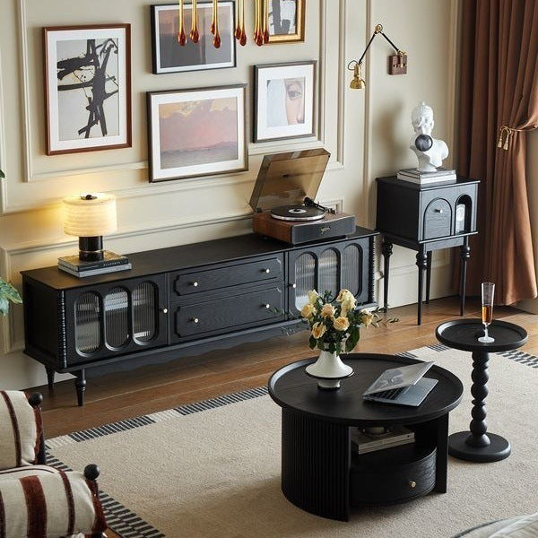 French Wood Rectangular Side Table