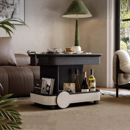 Nordic Multi-Layer Wood Saddle Leather Side Table