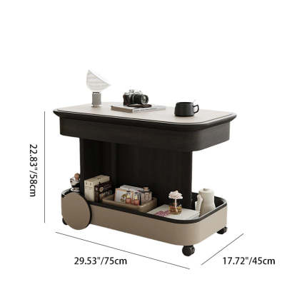 Nordic Multi-Layer Wood Saddle Leather Side Table