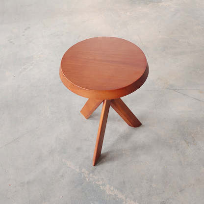 Nordic Wood Round Cross-Base Side Table