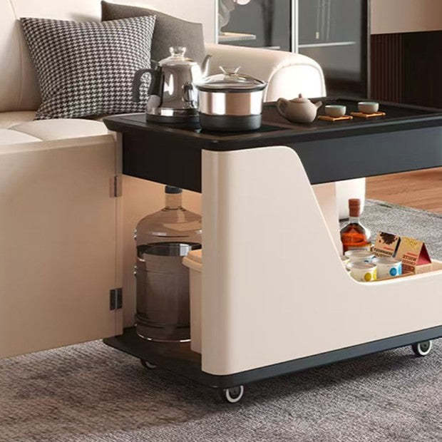 Minimalist Rubberwood 2-Tier Cart