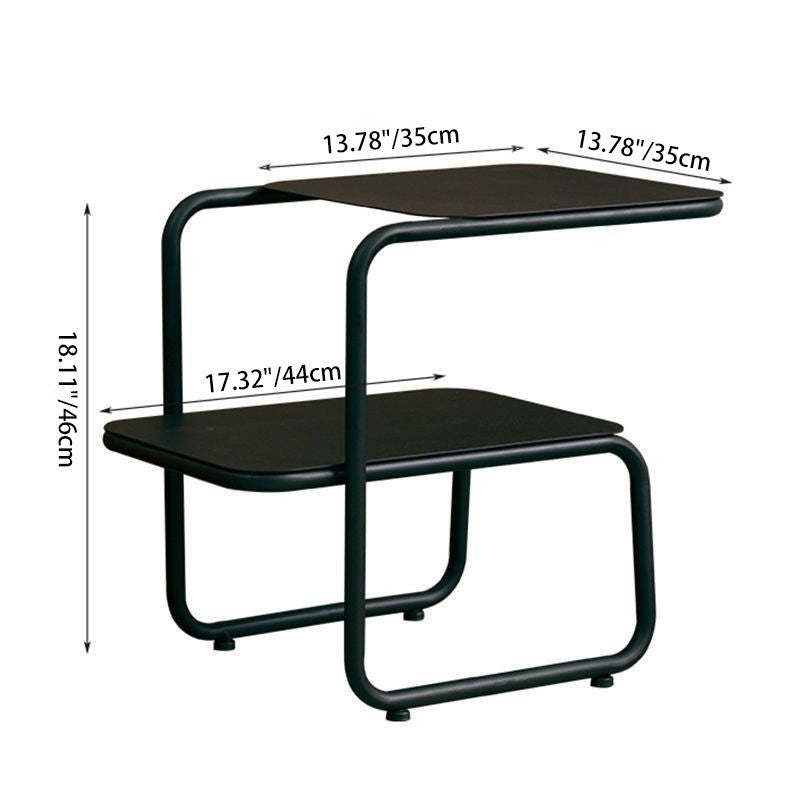 Minimalist Iron 2-Tier Side Table