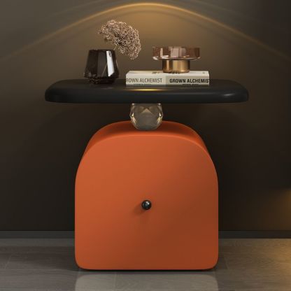 Nordic Wood Acrylic 1-Drawer Nightstand